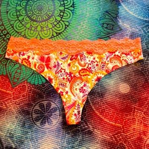 Coral Lace Thong